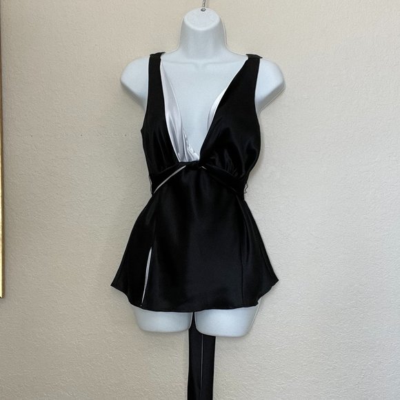 Black Silk Top - Picture 3 of 4